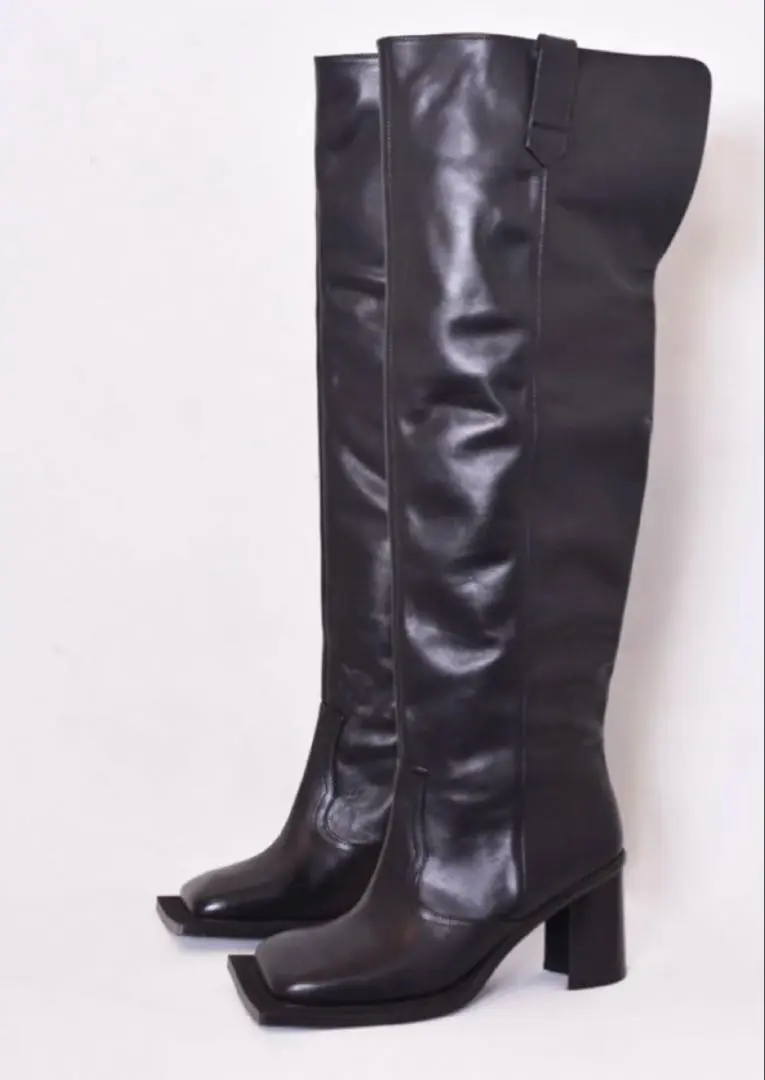 NINAMOUNAH / ニーナムーナ - SQUARE TOE KNEE HIGH BOOTS