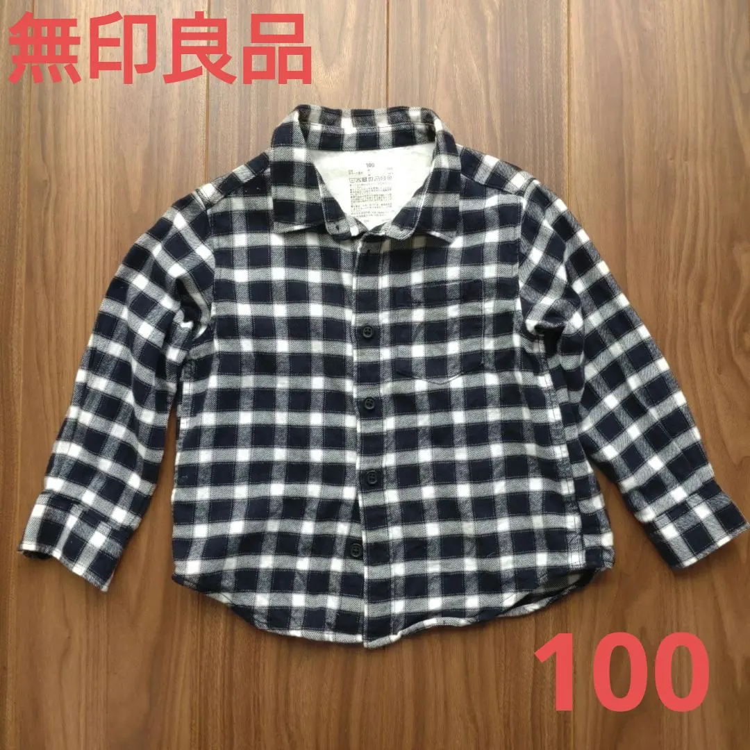 Thumbnail of MUJI Check Long Sleeve Shirt 100cm
