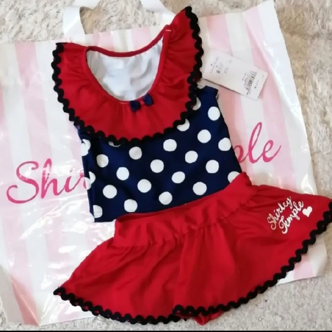 Shirley Temple いちご柄セパレート水着 100cm SHIRLEY TEMPLEシャーリーテンプルセパレート水着100☆いちご