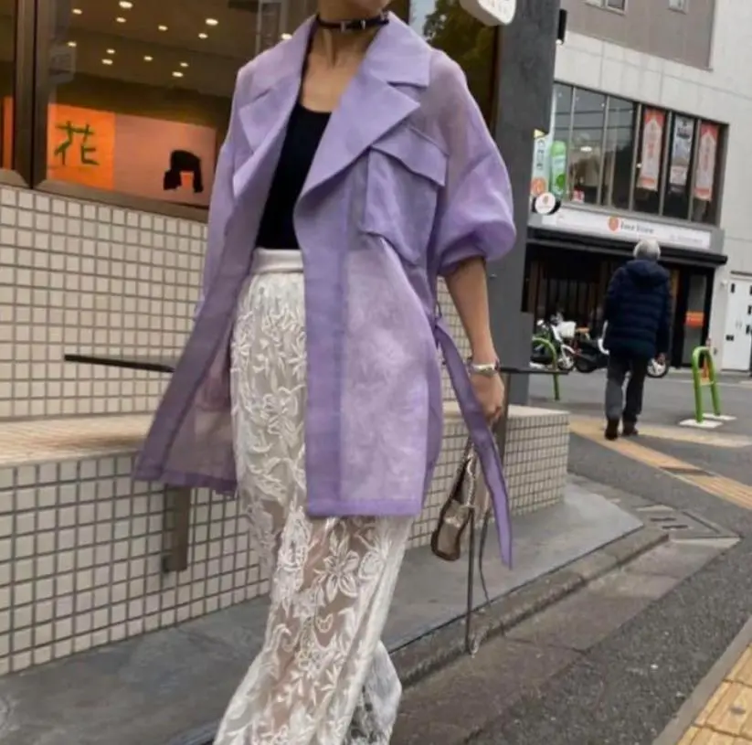 トップス AMERI SHEER LADY ARMY SHIRT アメリヴィンテージ Ameri VINTAGE SHEER LADY ARMY SHIRT
