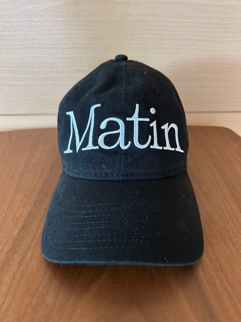 大人気キャップ【New Era×Matin Kim】極美品　ネイビー×グレー 9FORTY Unstructured Matin Kim ブラック | ニューエラ