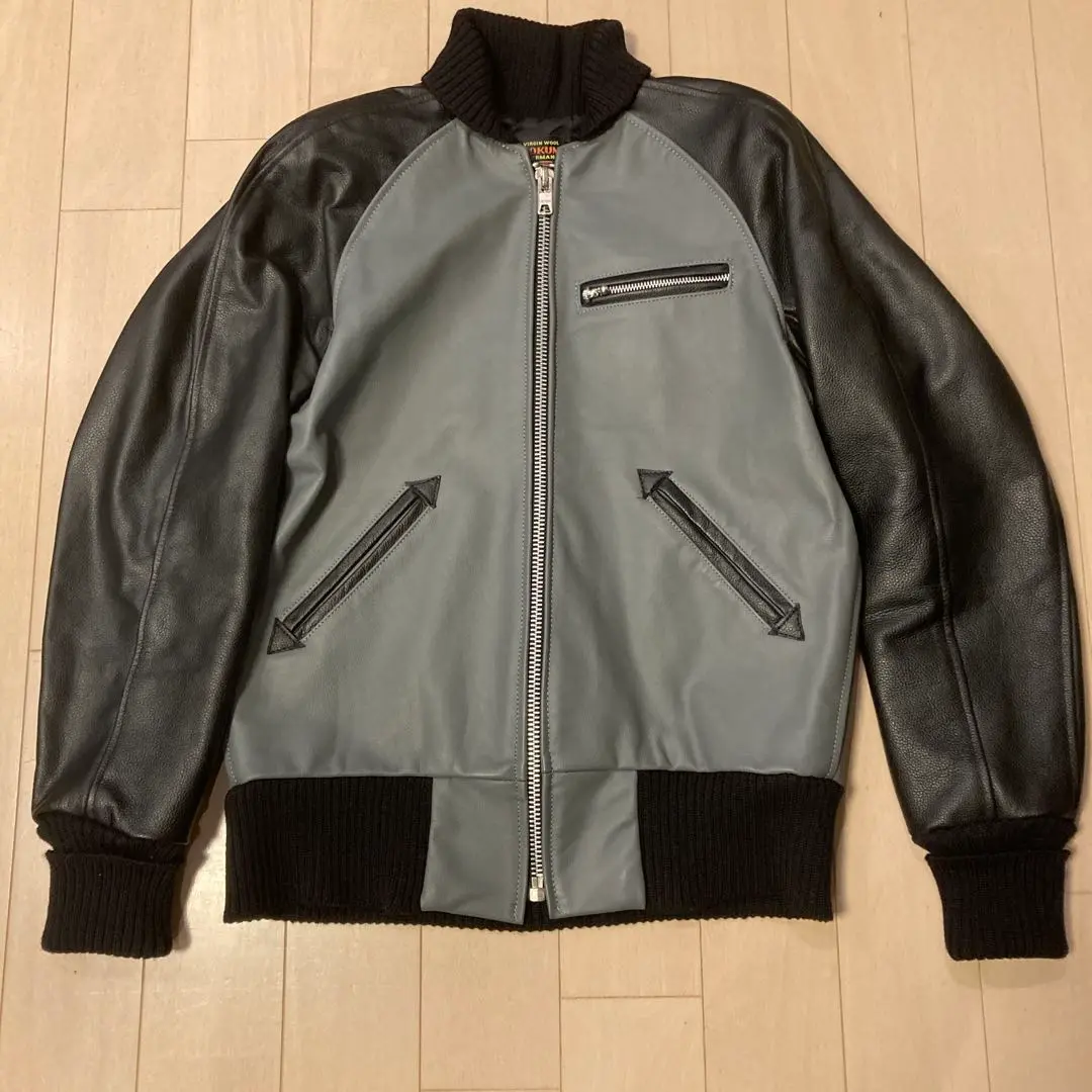 訳あり格安✨スクーカム　ラムレザージャケットM　ブラック　とろとろの羊革 SKOOKUM×JACKROSE】LAMB LEATHER ZIP JACKET(MENS