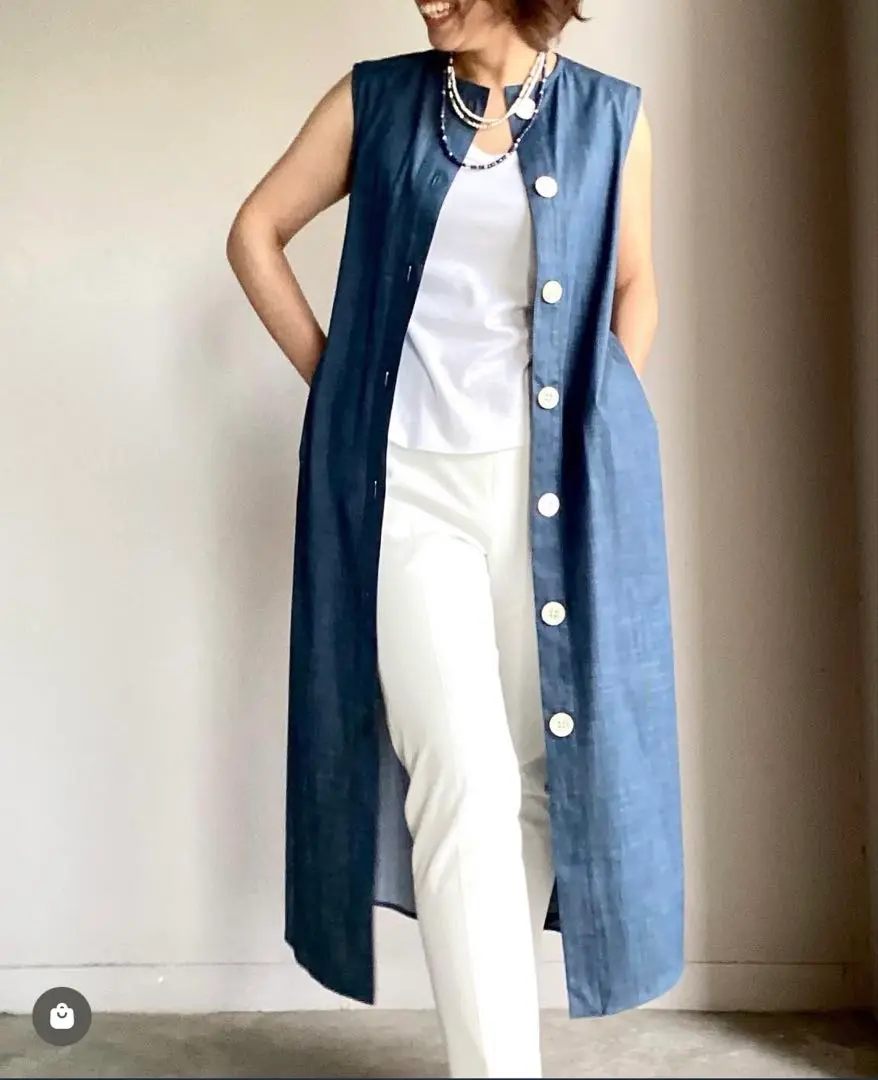 極美品！Mfil エムフィル ミカコナカムラ ロングジレ ベスト 36 2025年最新】エムフィル ジレの人気アイテム - メルカリ