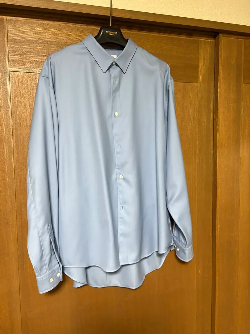 Thumbnail of MB Bishu Wool Relaxed Fit Long Sleeve Shirt, Light Blue
