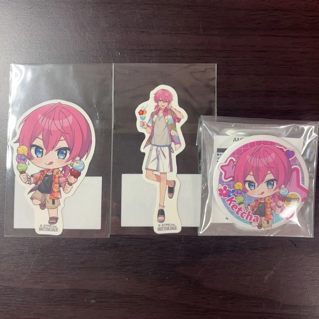 Thumbnail of Kecha-kun Can Badge & Sticker Set