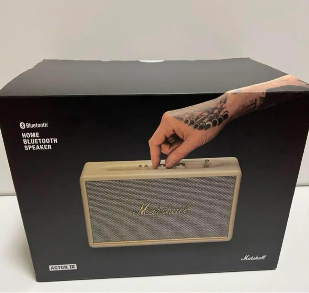 【ほぼ新品・未使用】一回使用Marshall スピーカー ACTON III Marshall ワイヤレスBluetoothスピーカー ブラック Acton III