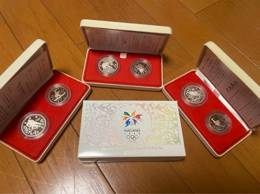 中村 プルーフ硬貨 長野オリンピック冬季競技大会記念 銀貨 長野オリンピック冬季競技大会記念 1万円金貨プルーフ貨幣セット