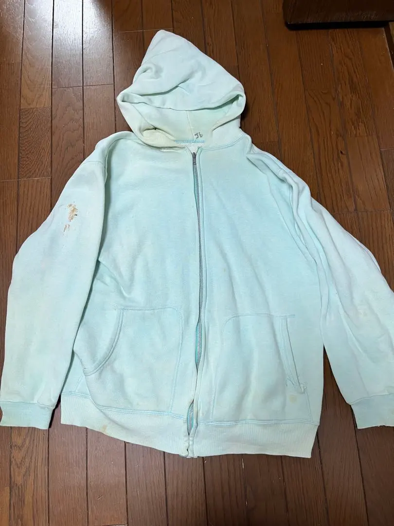 ビンテージジップパーカー60sセパポケtalonzip ターコイズ ビンテージジップパーカー60sセパポケtalonzip ターコイズ