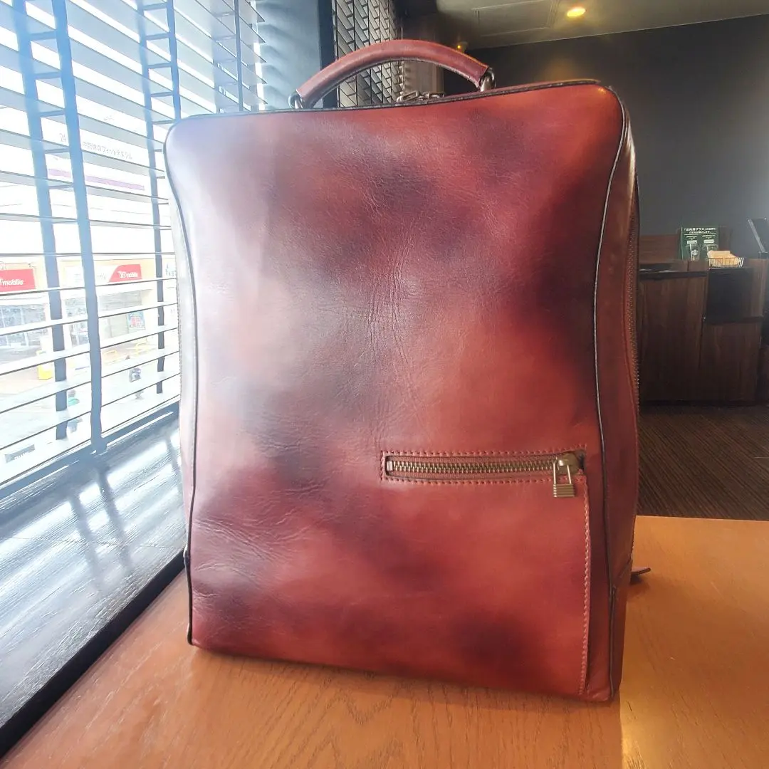 【美品】マザーハウス アンティーク スクエア バックパック ラージ Antique Square Backpack Large／アンティーク スクエア バック