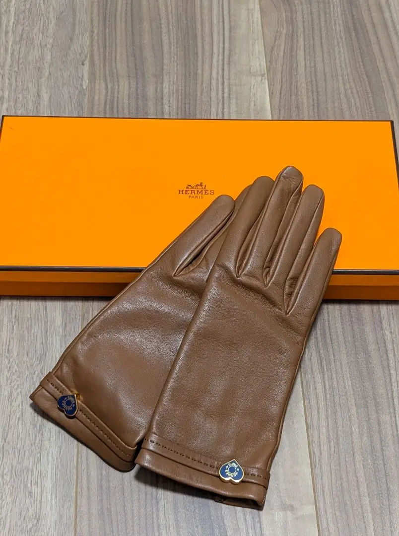 マサ Hermès レザー手袋 サイズS ブラウン 2025年最新】HERMES カラー：ブラウン系 手袋・アームカバーの