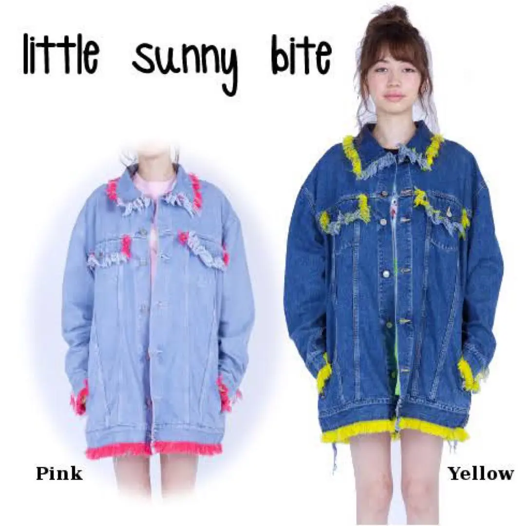 【新品未使用】little sunny bite ジャケット　デニム　Gジャン little sunny bite - リトルサニーバイトダメージデニム