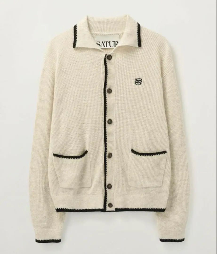SATUR 韓国セター カーディガン SATUR】メンズ/カーデ ☆ Faro Over Size Boucle Cardigan