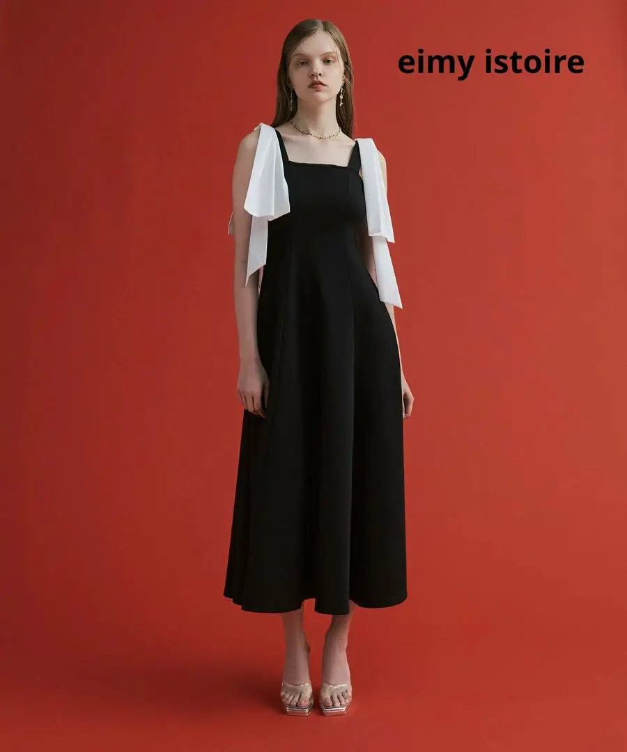 eimy istoire ノースリーブロングワンピース ブラック eimy istoire - eimy istoire ノースリーブロングワンピース