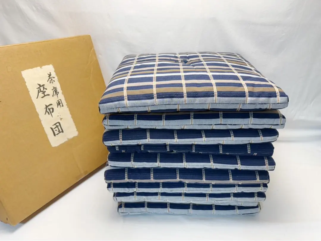 未使用 茶道具 水屋道具 茶席用 座布団5客 手作り 元箱 未使用 茶道具 水屋道具 茶席用 座布団5客 手作り 元箱