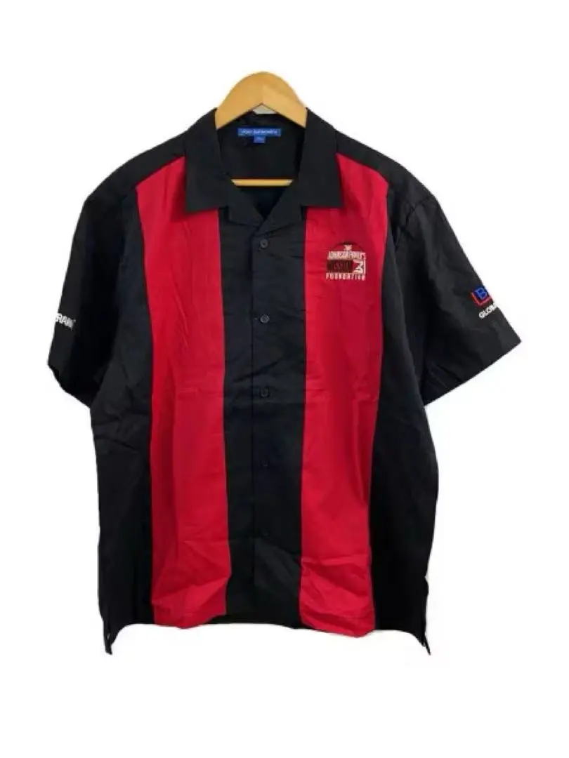 Thumbnail of PORT AUTHORITY Short Sleeve Work Shirt, Size L, Red and Black