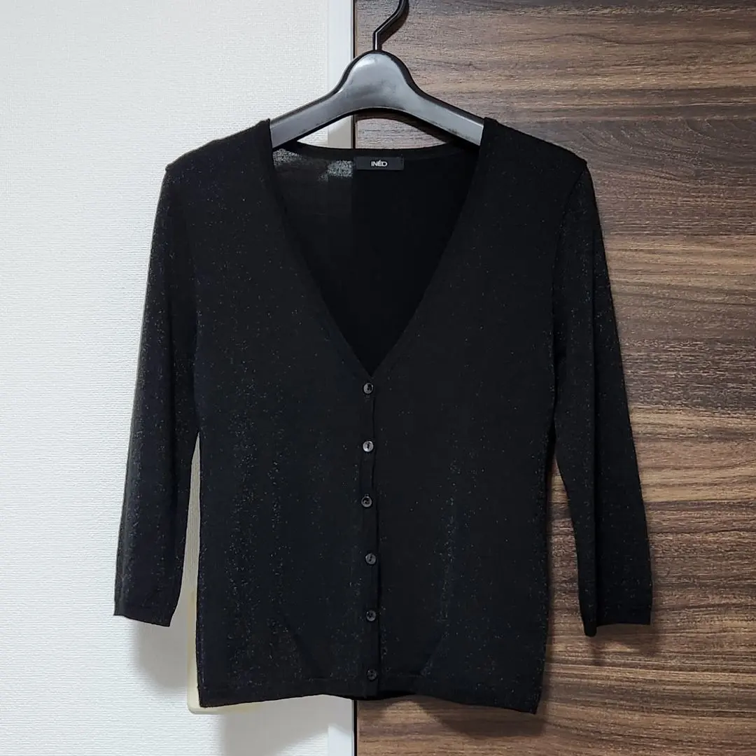 Thumbnail of INÉD Black Cardigan with Lurex M
