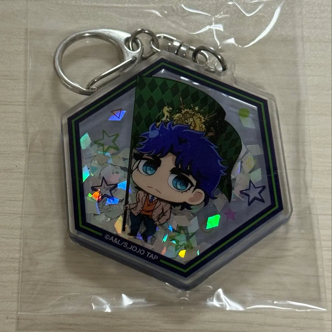 Thumbnail of JoJo World Q Sequin Keychain: Jonathan Joestar