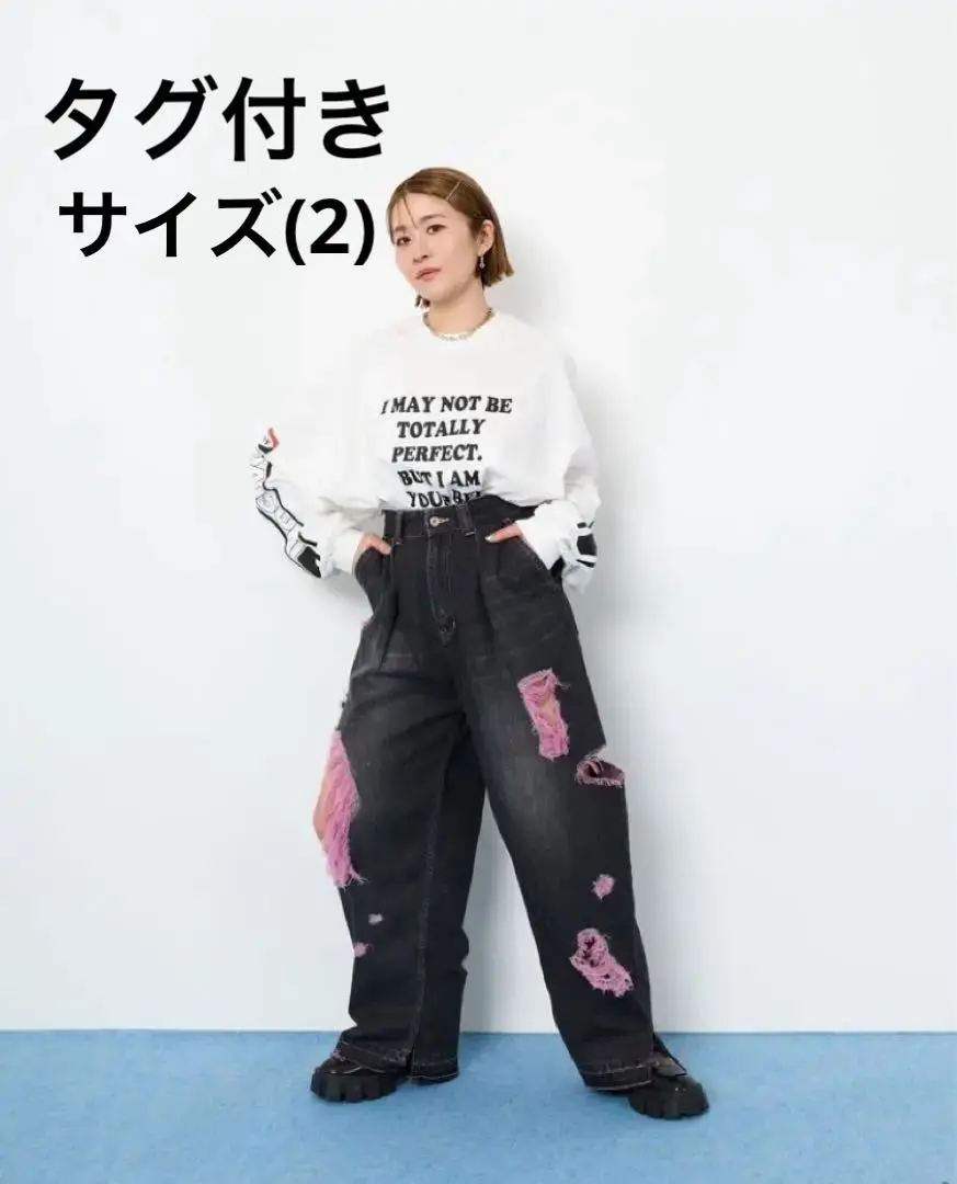 渡辺直美tenダメージ加工デニムパンツ 新品未使用タグ付き 2025年最新】渡辺直美 ten デニムの人気アイテム - メルカリ
