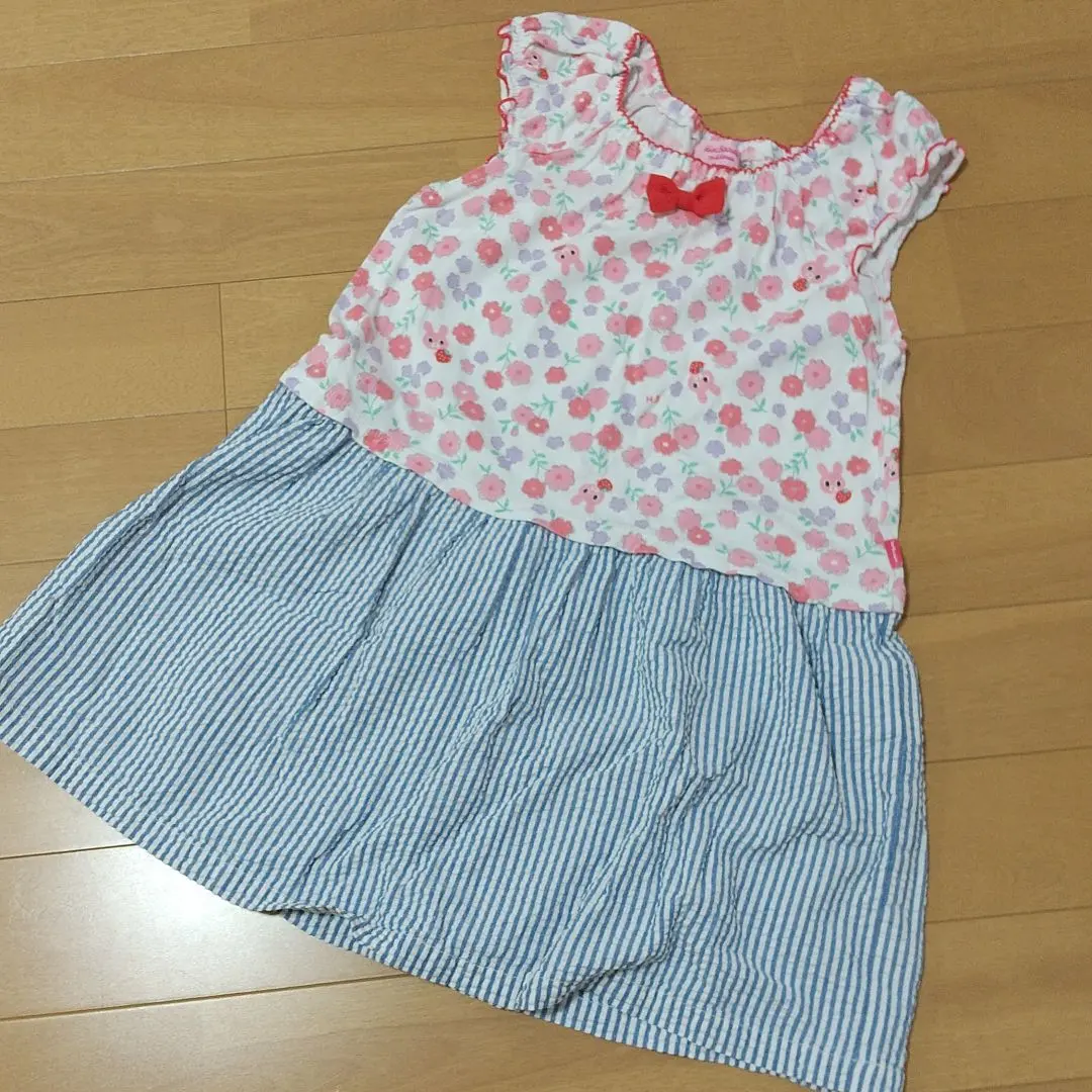 MIKI HOUSE☆洋裝110 MIKI HOUSE 花紋 短袖 的縮圖