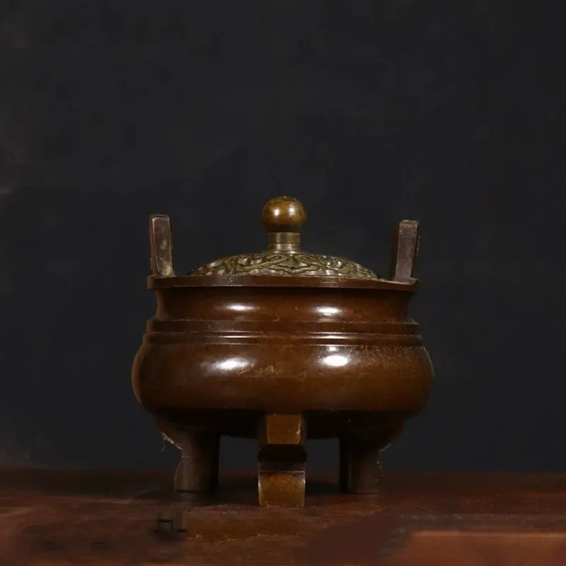 銅製 香爐 三足爐 香具 的縮圖