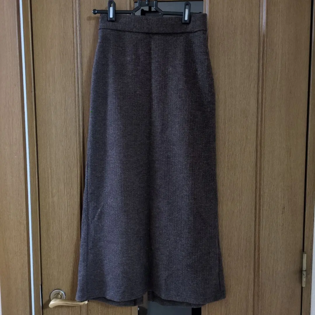 Thumbnail of Dark Brown Slit Tight Skirt S GU