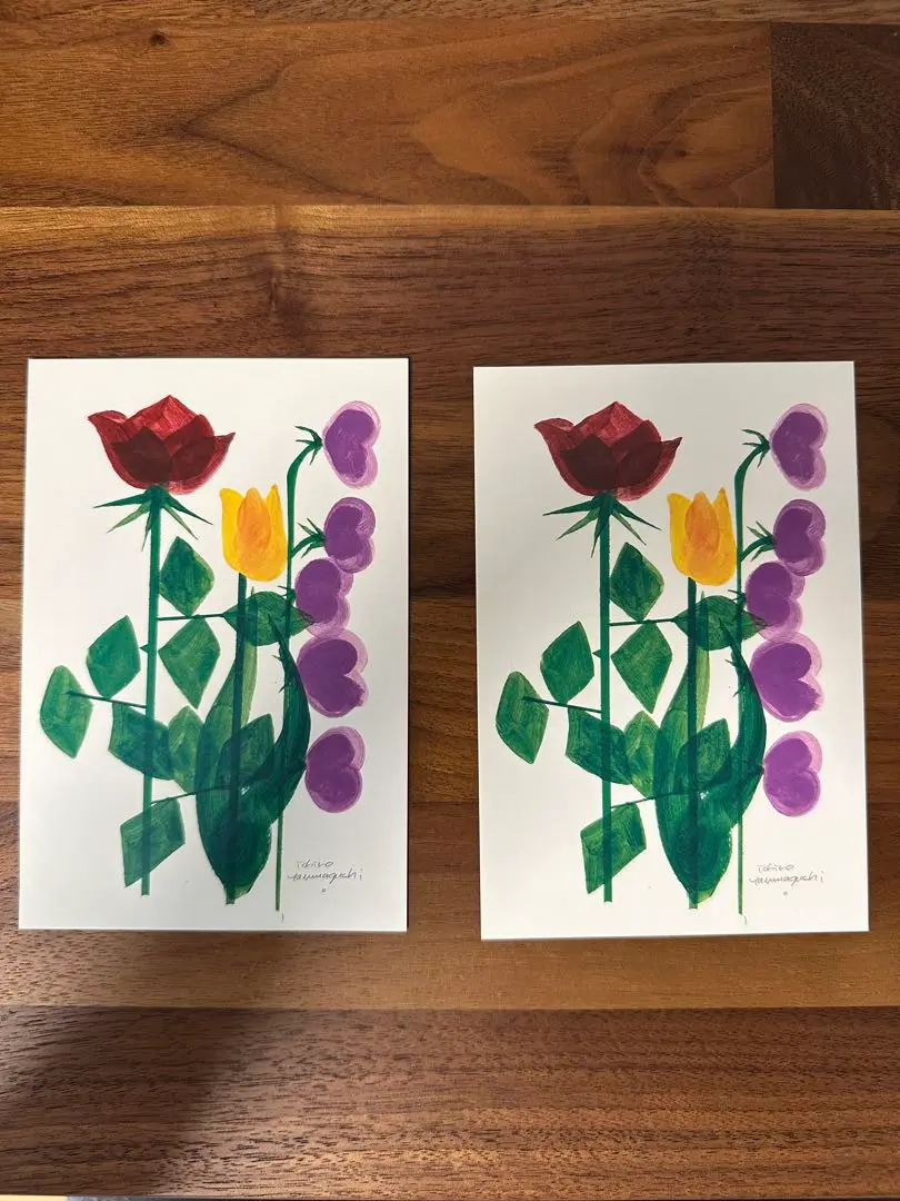 山口一郎　原画　ポストカードサイズ　花　インディゴブルー 6134O5aHkmL._UF350,350_QL50_.jpg