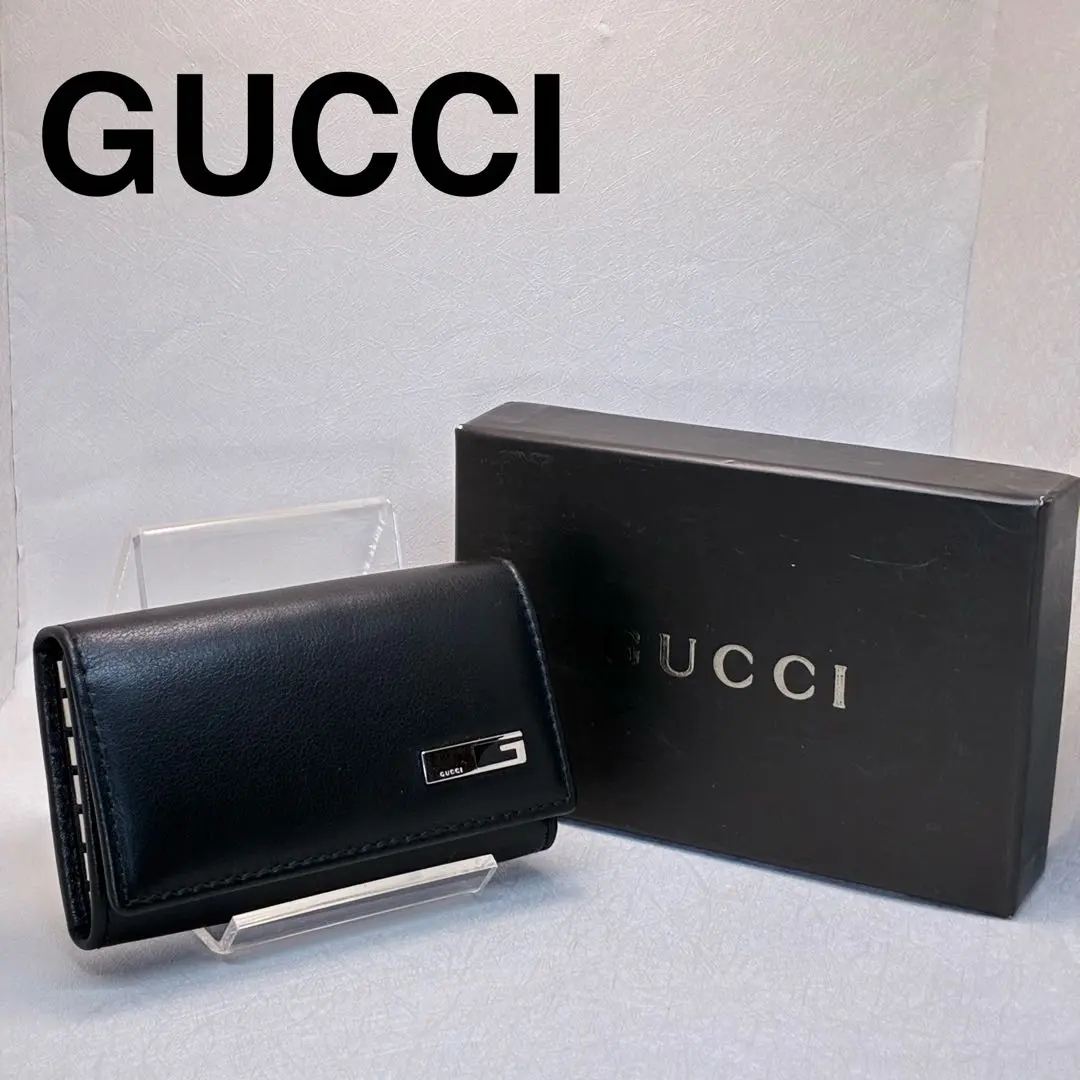 Thumbnail of [Excellent Condition] GUCCI Gucci G Logo Plate Six-Key Case Black