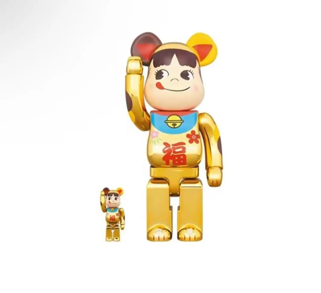 MEDICOM TOY - NY@BRICK 招き猫 ペコちゃん 金メッキ 100％ & 400％