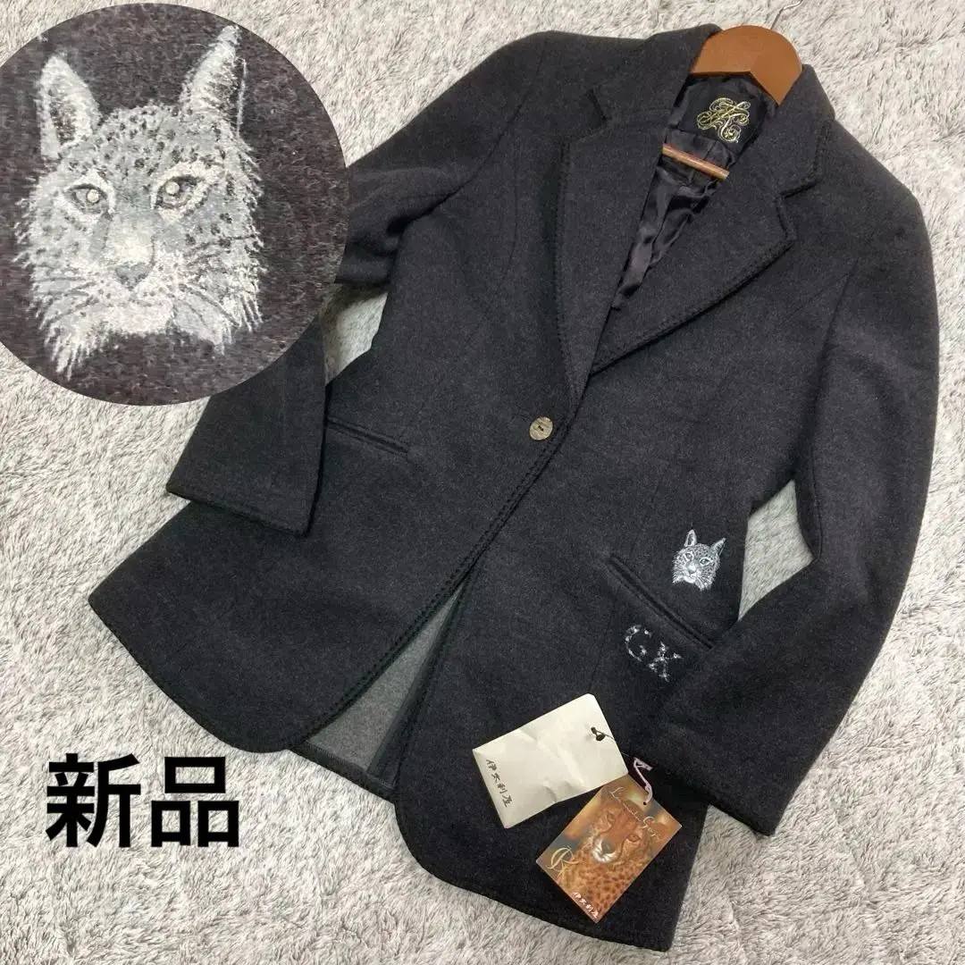 新品未使用 伊太利屋 イタリア製生地 テーラードジャケット ビジュー装飾 11 新品未使用 伊太利屋 イタリア製生地 テーラードジャケット
