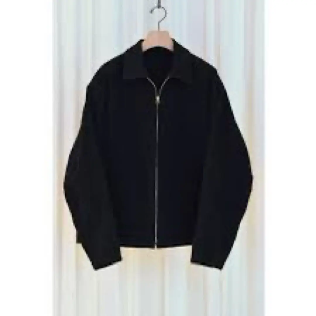 comoli 24-25aw モールスキンジップショートジャケット size1 COMOLI | モールスキンジップショートジャケット（black）- BARD