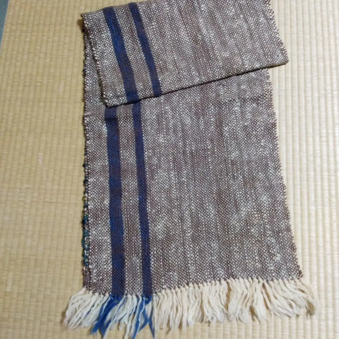 Thumbnail of Wool Hand-woven Stole Natural Dye Hand-spun Handmade 316-1