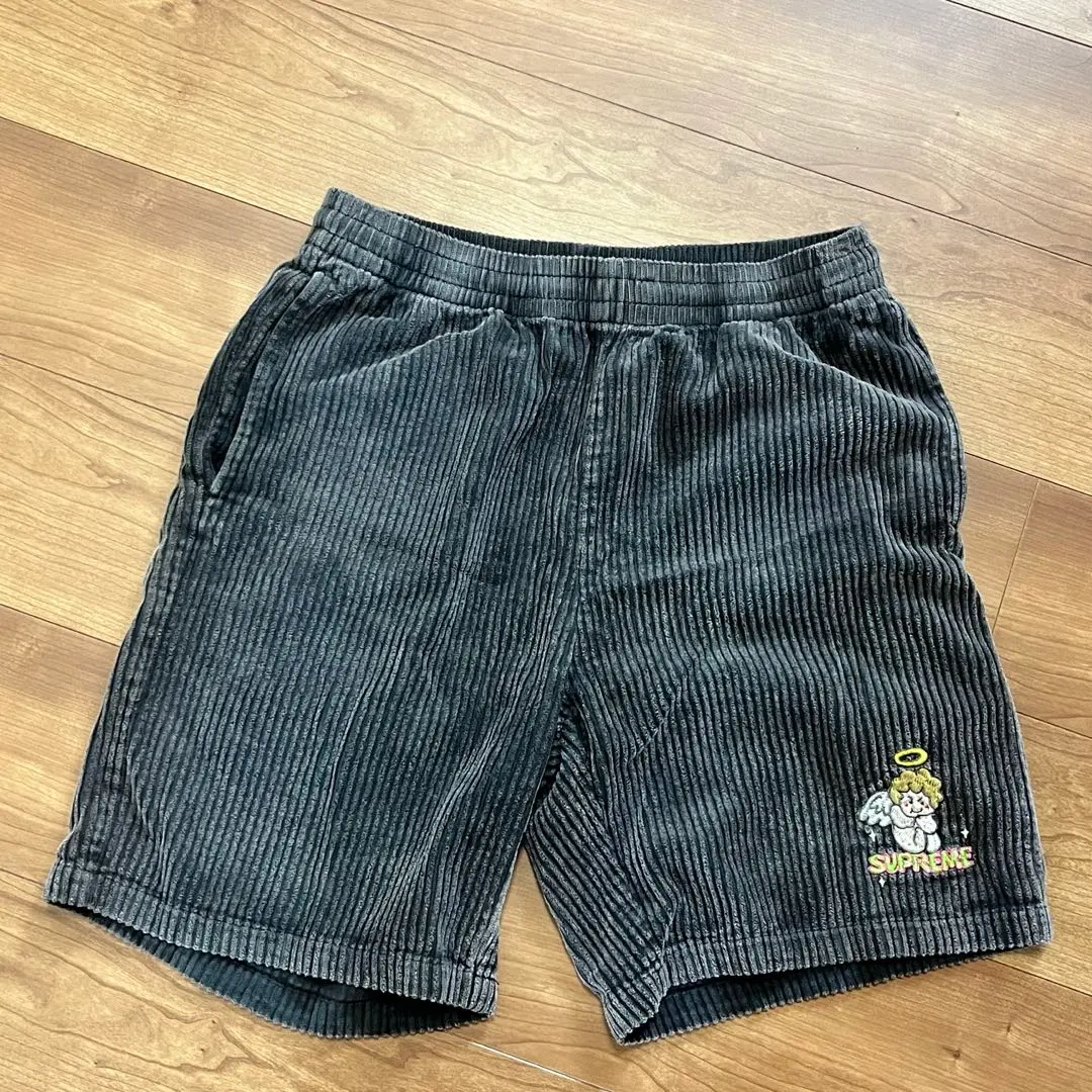 [大人気]　シュプリーム　コーデュロイパンツ　ワンポイント　存在感◎　美品　レア 大人気] シュプリーム コーデュロイパンツ ワンポイント 存在感