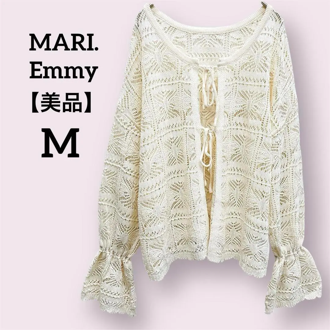 Thumbnail of Excellent condition MARI. Emmy Marie Emmy See-through knit cardigan Ivory