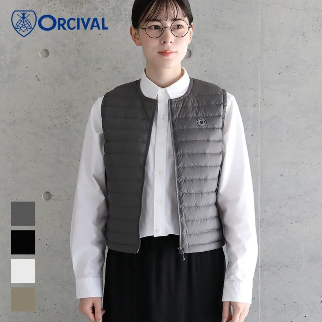 希少美品　オーシバル　ダウンベスト 2025年最新】オーシバル レディース ダウンベスト・キルティング