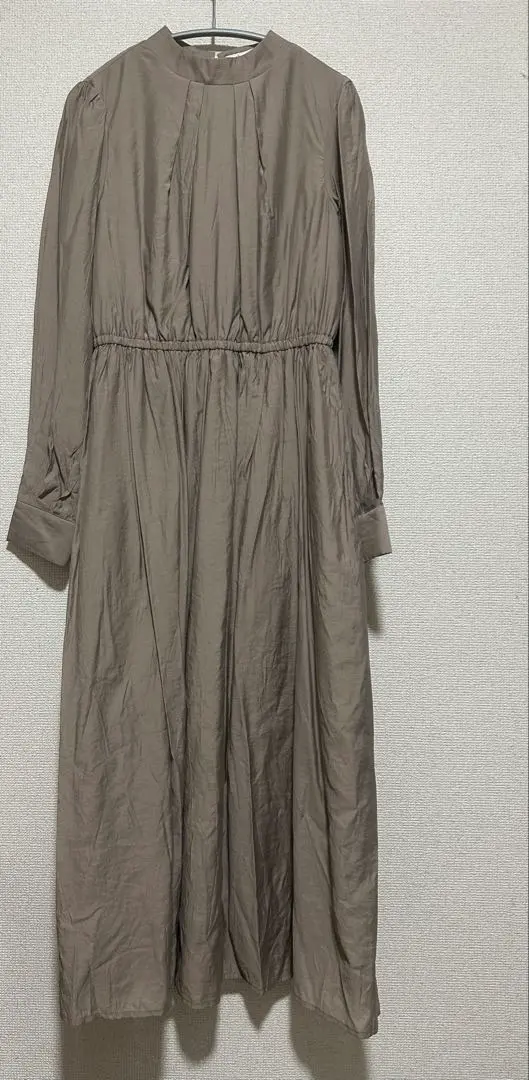 Thumbnail of earth music & ecology Beige Back Ribbon Dress