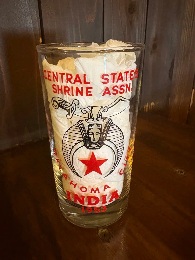 Shrine フリーメイソン 秘密結社　陰謀論 1953 ヴィンテージグラス フリーメイソンとは何なのか、陰謀論絶えない秘密結社の本当の姿