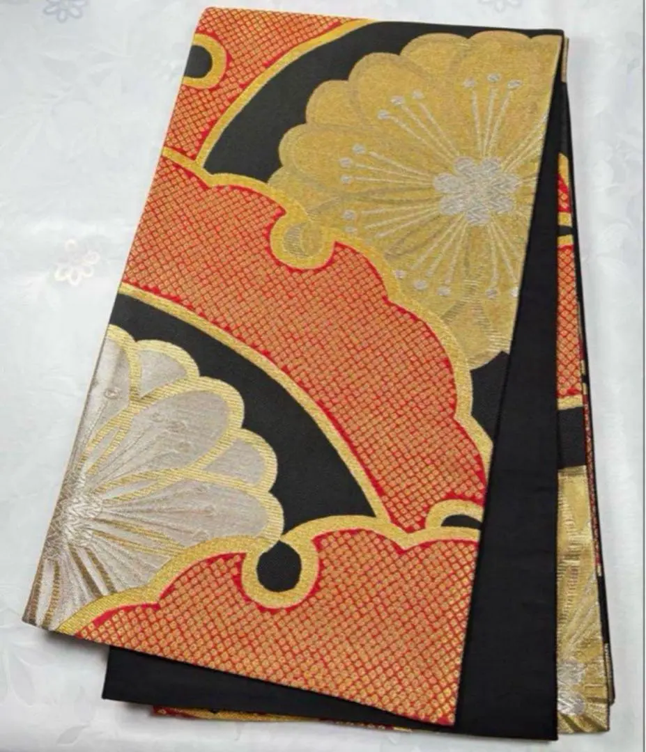 Thumbnail of Price reduced: fk-18 Silk Obi for Furisode (formal kimono), Seijin Shiki (Coming-of-Age Ceremony), beautiful condition