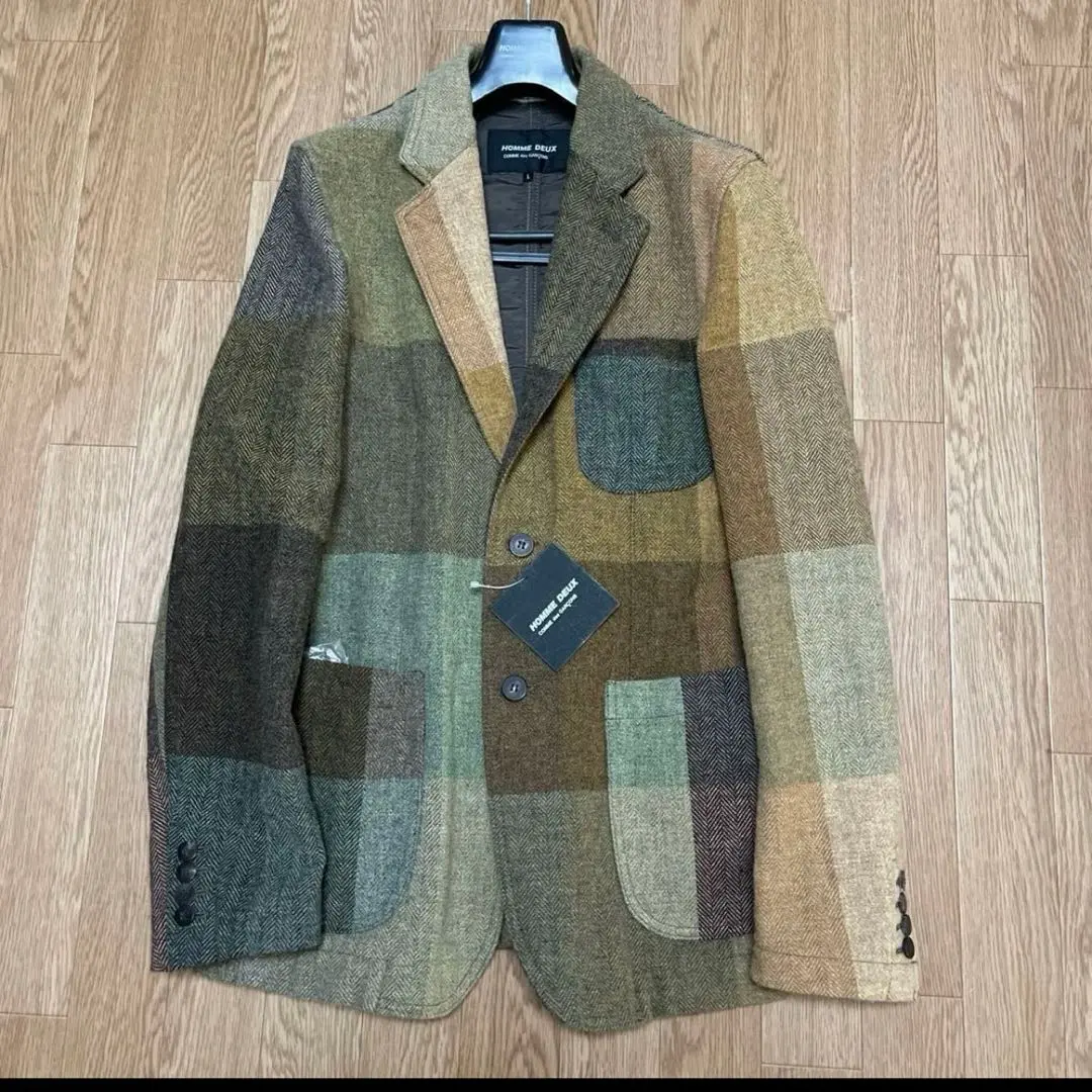 希少　美品　COMME des GARÇONS ネイビー テーラードジャケット COMME des GARCONS HOMME（コム デ ギャルソン・オム）の