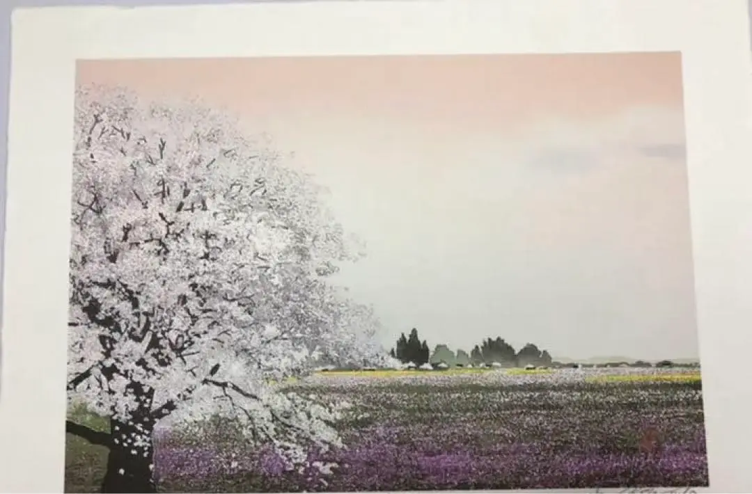 宮本秋風　【紫薫の朝】　版画　サイン入り　美術品　参考価格76.000円 宮本秋風 【紫薫の朝】 版画 サイン入り 美術品 参考価格76. 版画