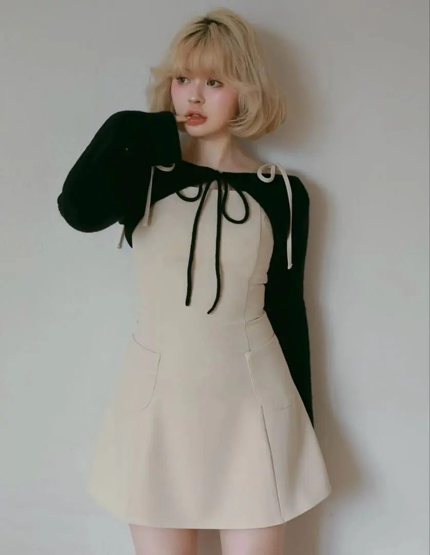 Thumbnail of andmary And Mary Lamia knit set mini dress