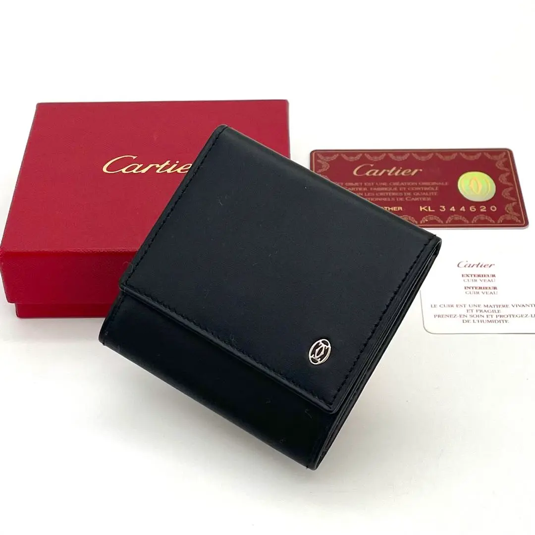 【Cartier 】黒 ニつ折りコインケース 箱付き Cartier 】黒 ニつ折りコインケース 箱付き新品 通販