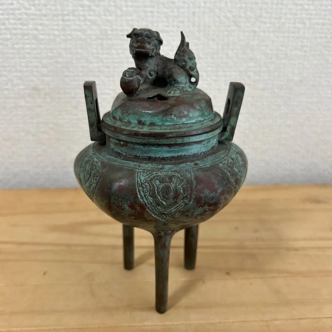 高岡銅器 青銅製香炉 長足菖蒲獅子蓋 | すべての商品 | 花みつぼ