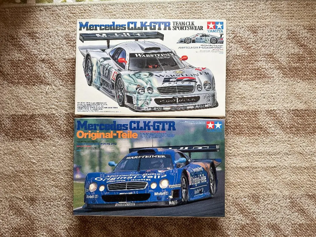 ■タミヤ 1/24 スポーツカーシリーズ （CLK-GTR 2台） Tamiya 1/24 Mercedes-Benz CLK-GTR Team CLK Sportswear model