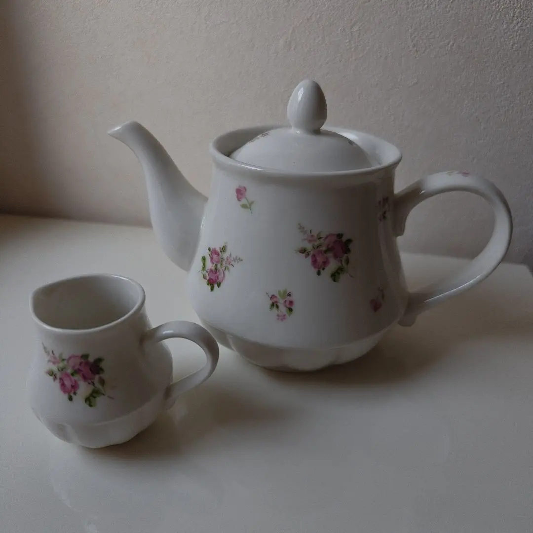 Thumbnail of Price reduced☆ Laura Ashley Harriet Teapot and Creamer