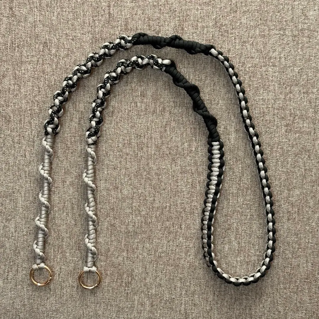 Thumbnail of Shoulder strap, Greige x Black, Paracord, Handmade