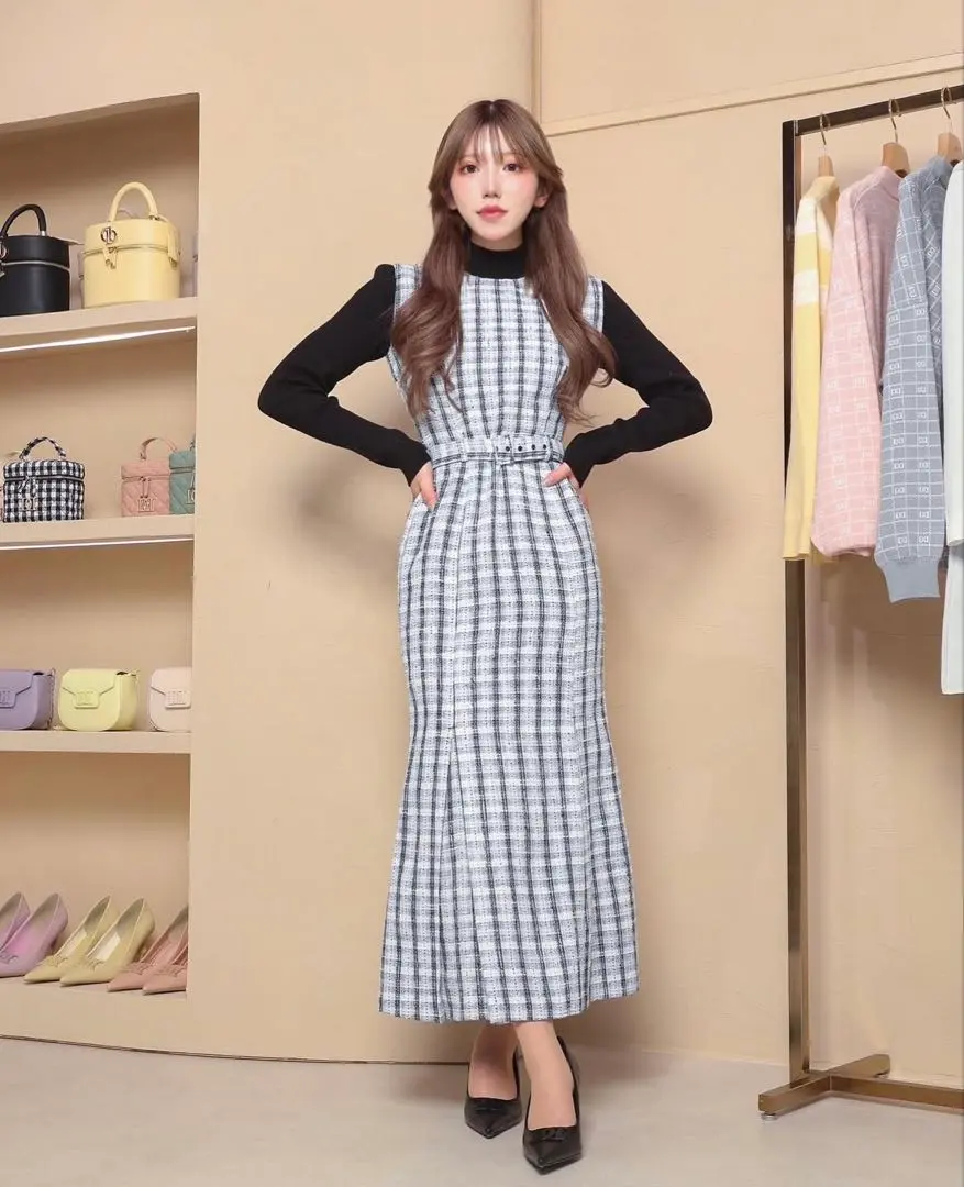 Thumbnail of Darich Spring Tweed Docking Long One-Piece (Sax)