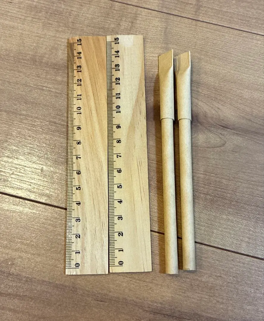 Thumbnail of Wooden ruler and recycled paper ballpoint pen