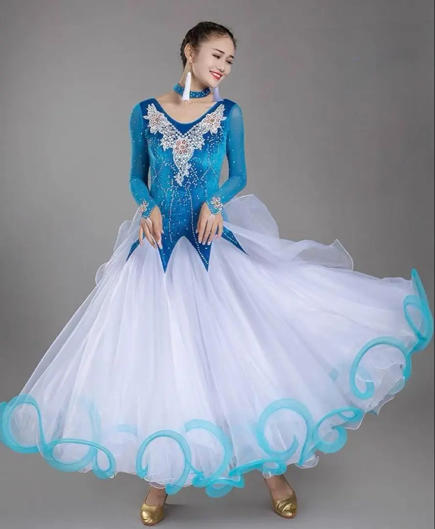 社交舞服 佛朗明哥 舞裙 舞蹈服 舞蹈服裝 裙子 新品 的縮圖