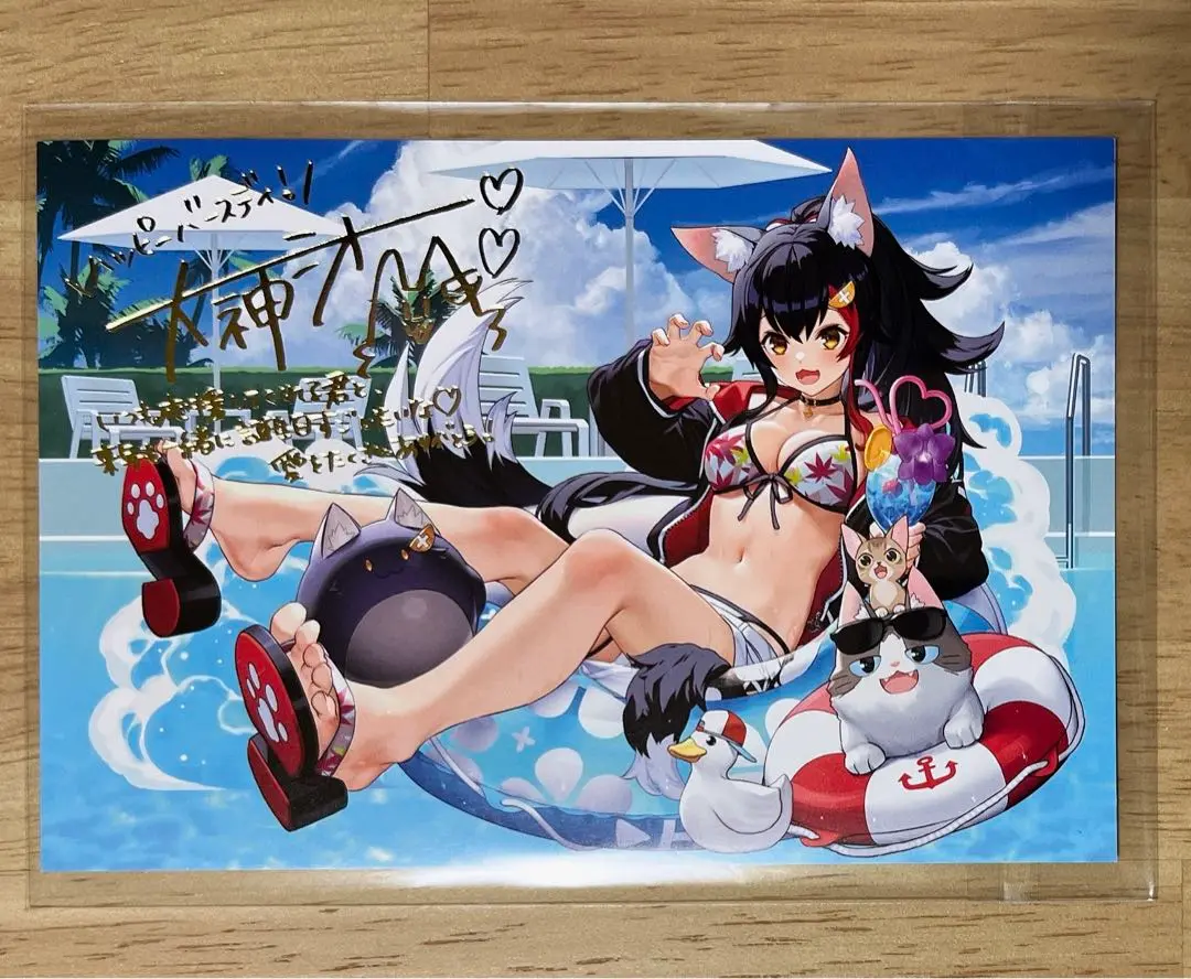 【ホロライブ】大神ミオ　誕生日記念2021ポスター　新品未使用 豪華で新しい ホロライブ 大神ミオ 誕生日記念2021 ジャケット