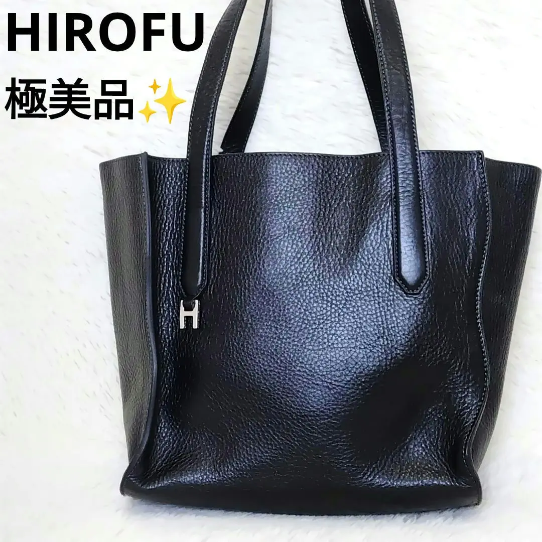 【極美品】ヒロフ ヌーボラ レザー トートバッグ ワインレッド シボ革 ヌーヴォラ】レザートートバッグ S 本革 ミニバッグ（商品番号